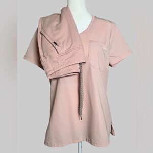 Jaanuu Pale Pink Scrub Set